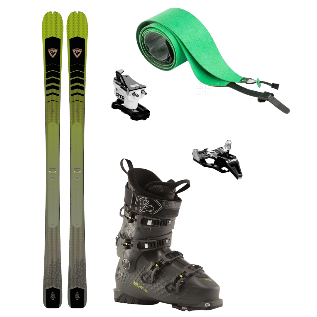 KIT SKI - Skis Rossignol Escaper 80 Open + Fixations de ski Look ST 10 + Chaussures de ski Rossignol Alltrack Pro RT LT GW + Sangles de ski Rossignol L2 Skin Escaper 80